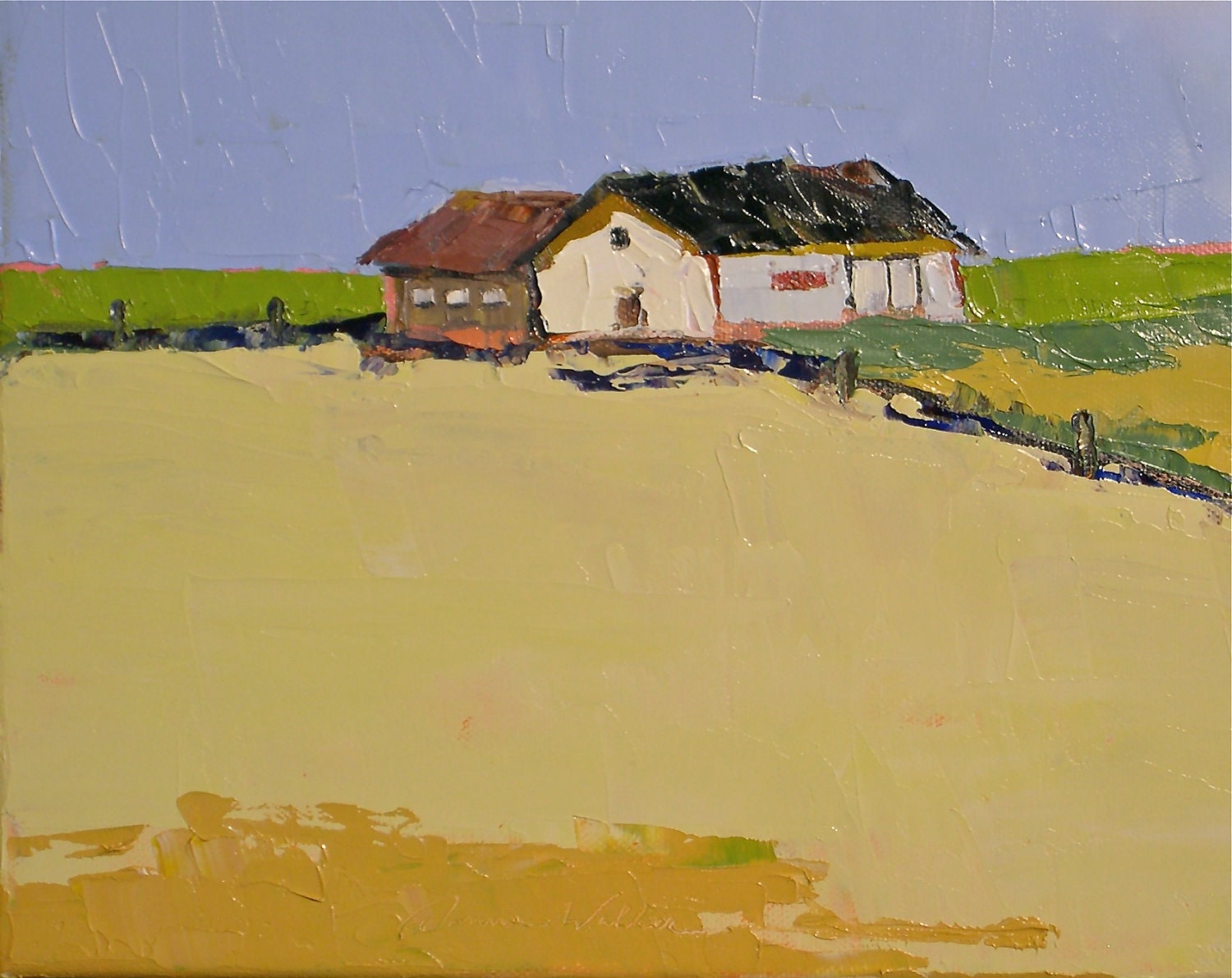 We're Getting By- 8x10 Original Painting, Oil Painting, Farm Painting