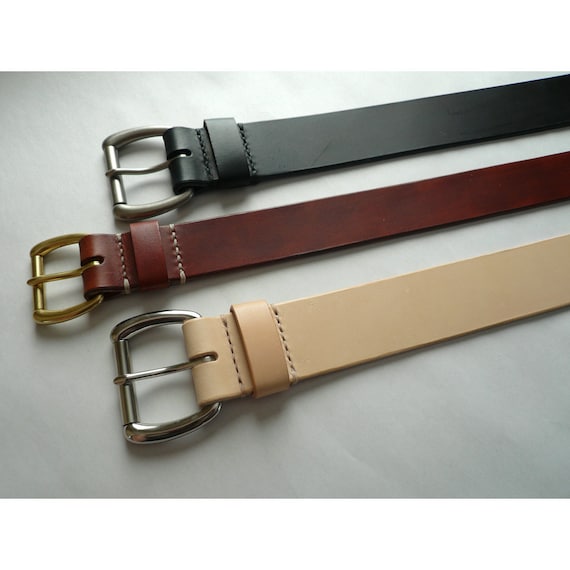Leather Belt w/ Roller Buckle