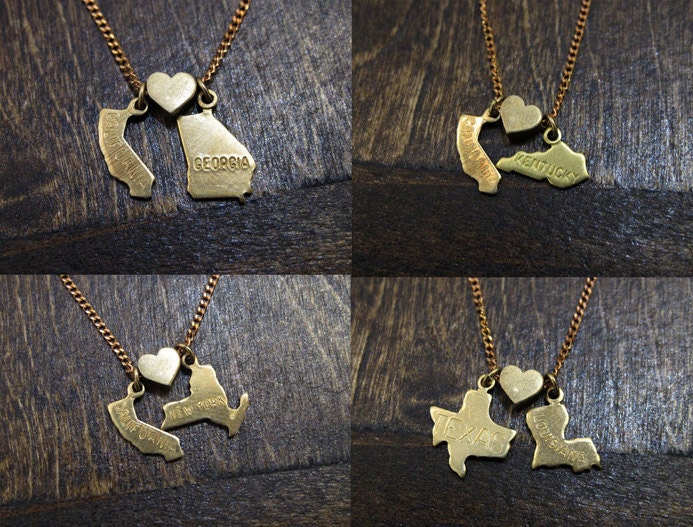 State Loves State - You Choose - Charm Necklace