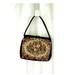 Victorian Tapestry Bag Black // vintage tapestery handbag purse with coin change purse