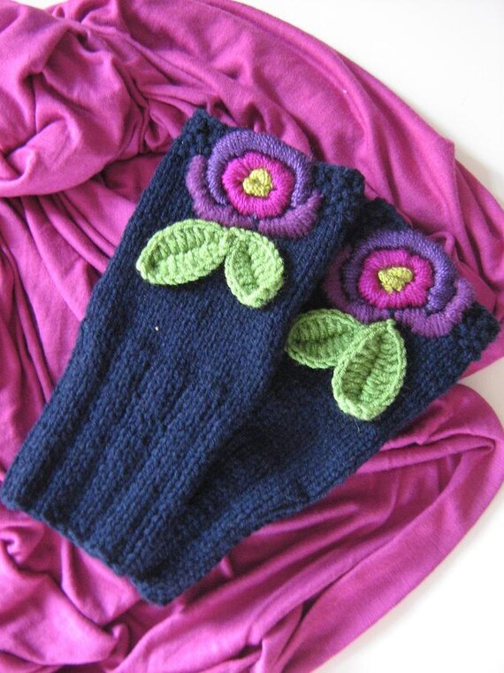 Knitting gloves