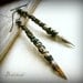 RESERVED for Japan. Letters from Birmingham. dangle earrings pen nib rustic assemblage