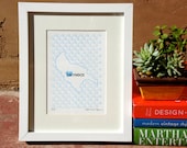 Zakinthos Map - Limited Edition Letterpress Print