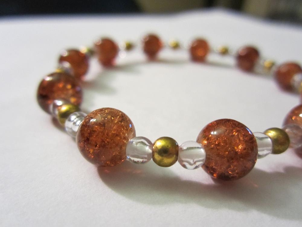 Brown Crackle Bracelet