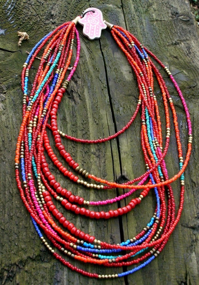 Red Strands Necklace