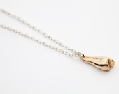 9k Solid Gold Cast Human Tooth on Sterling Silver Chain