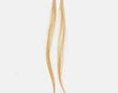 Sterling Silver and Long Blonde Human Hair Earrings
