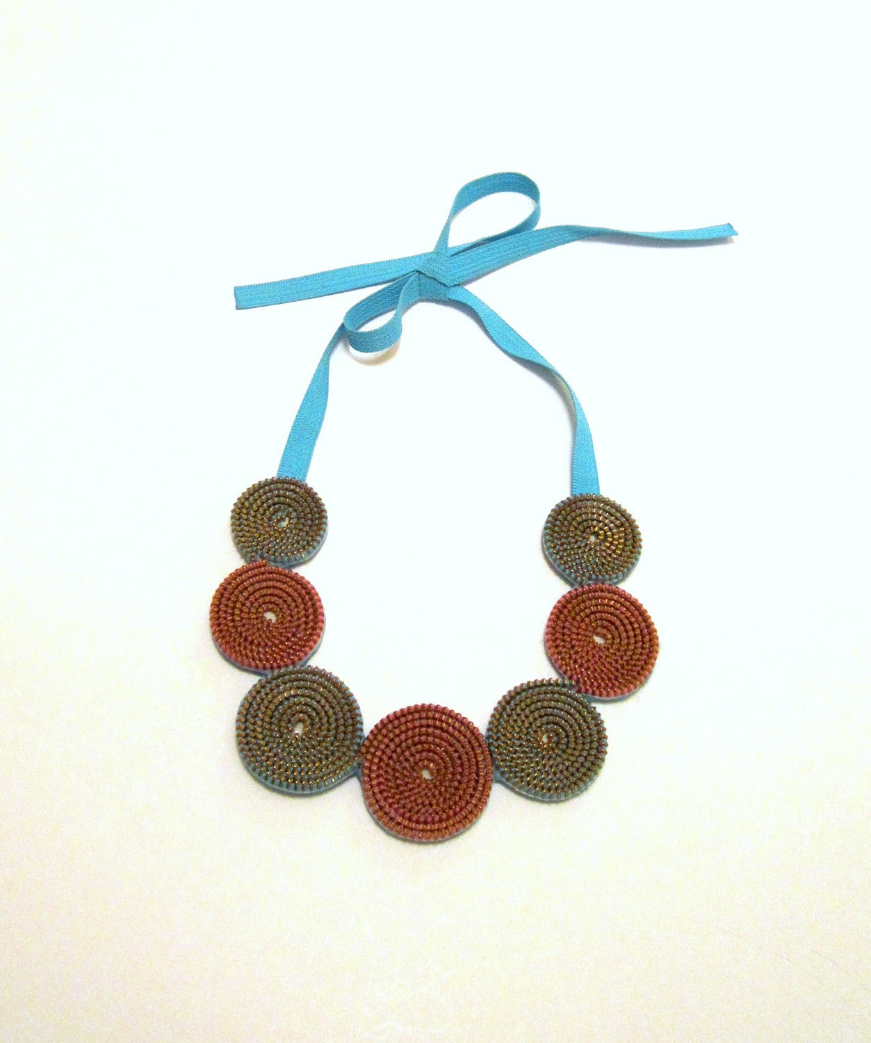 LIFE is BEAUTIFULZipper Necklace by catrinel777 on Etsy