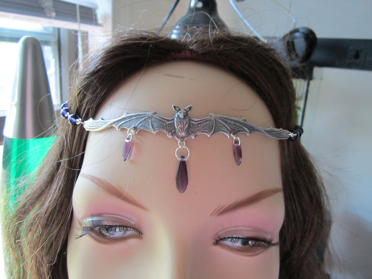 Vampire Circlet of the Bat Mistress Celtic Elven Goth Fairy Fae Dark Elf Renaissance Costume Cosplay