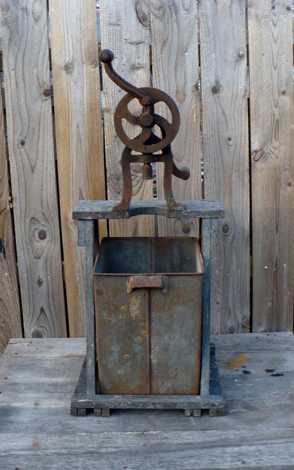 Antique Industrial Mixer Churn -- Unusual Old Piece