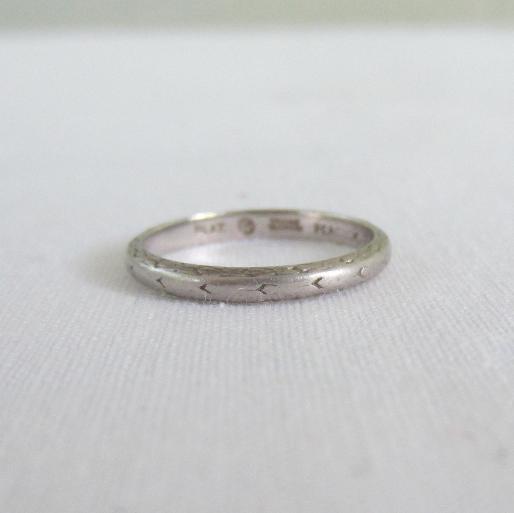 Vintage Wedding Ring. Platinum. Orange Blossom. 1920s. Size 5. Addy on ...