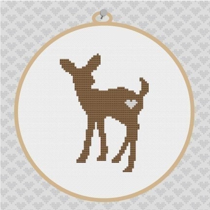 Deer in woods cross stitch kit or pattern | Yiotas XStitch