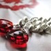 Jewelry Earrings, Gemstone Earrings, Red and Silver, Red Quartz Gemstone Earrings, Gift for Her, Accessories, Christmas