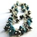 Autumn, Raw Turquoise, Pyrite Gemstone and Sterling Silver Bracelet, BOHO CHIC Jewelry, Gift for Her