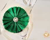 emerald green flower hairband headband hair clip girls infants toddlers baby photo props photography