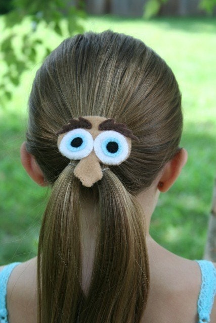 Mr. Mustache Man Felt Hair Clip