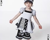 Boutique Black White Polka Dot Frenzy Girls 4 pc Custom Outfit  2T, 3T, 4T