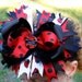 COMBO SET Ladybug Ruffled Bottom Bloomer/Diaper Cover 0-3mths, 3-6mths, 6-12mths, 12-18mths, 18-24mths & Over-the-Top Hair Bow