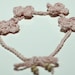 Pink Crochet Flower Headband from Organic Cotton - Eco Friendly Floral Adjustable Headband