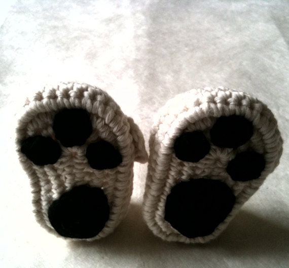 Polar Bear Paw Baby Moccasins