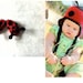 Newborn Baby Girl Ladybug Hat Size up to 0-3M