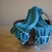 knitted teal scarf - 1900s/1920s inspired