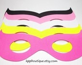 Girl Superhero Foam Masks Party Pack (16) ASSORTED