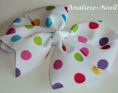 Pinwheel Bow in Fiesta Dots (Large)