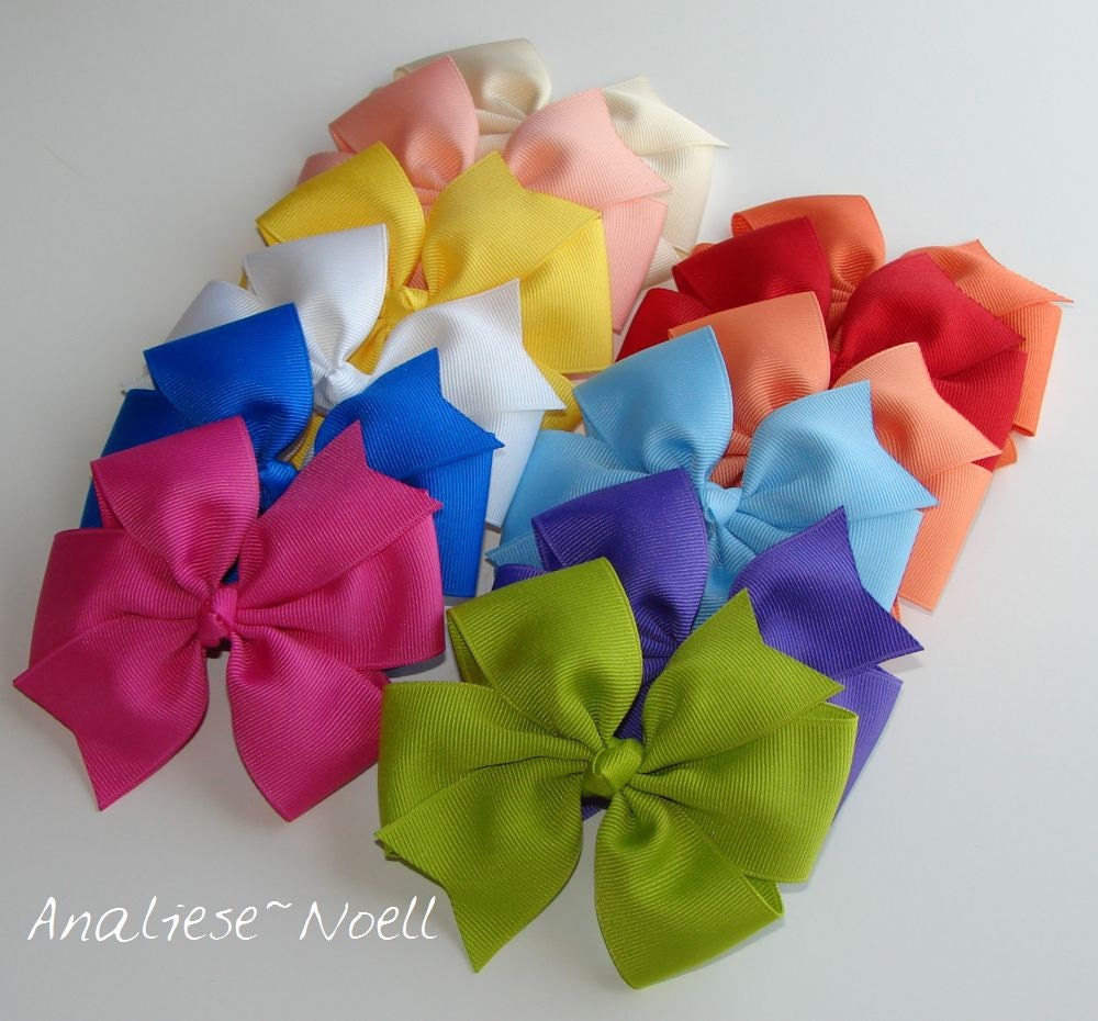 Pinwheel Hair Bows (Large) --You pick 12--