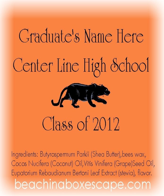 Personalized Graduation Announcement  Shea Butter Lip Balms