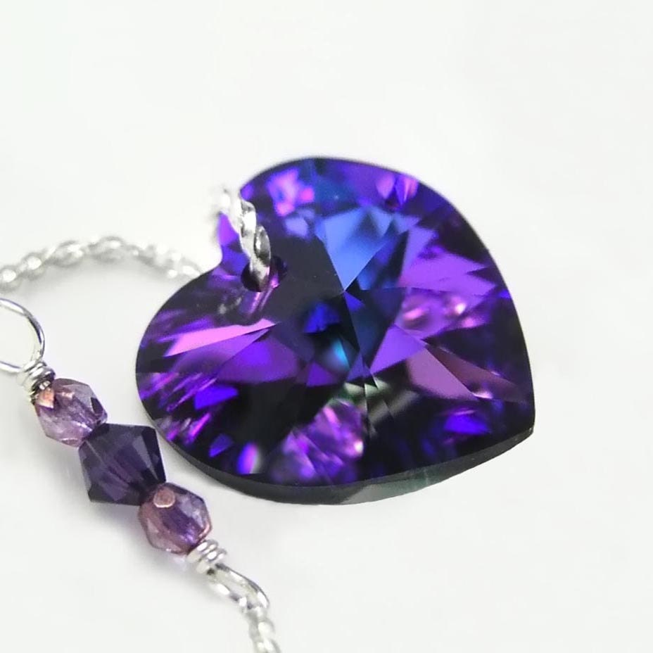 purple crystal heart