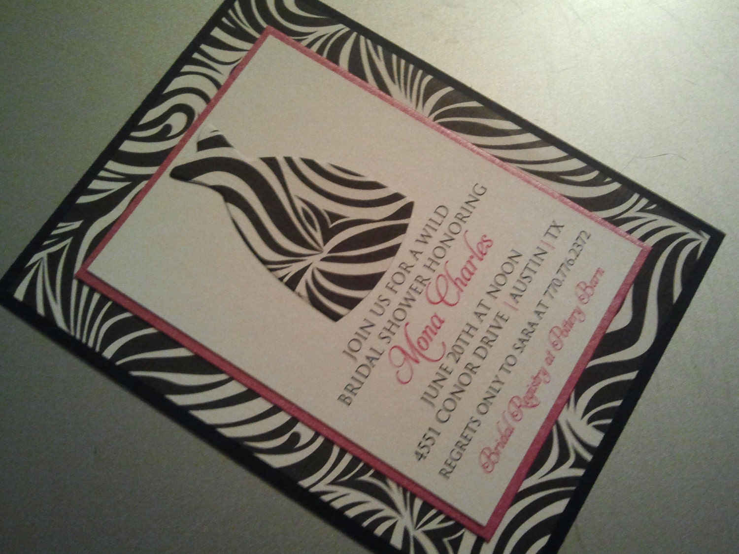 Wild Bridal Shower Invitation (set of 25)