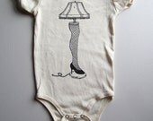 Organic Onesie - Hand Screen Printed American Apparel Baby Onesie - Leg Lamp - It's a Major Award (You pick size)