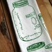 Screen Printed Organic Cotton Mason Jar Flour Sack Towel