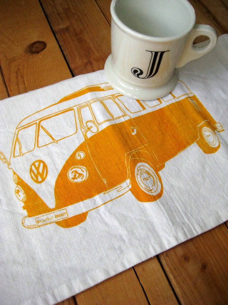 Screen Printed Organic Cotton VW Cloth Napkins