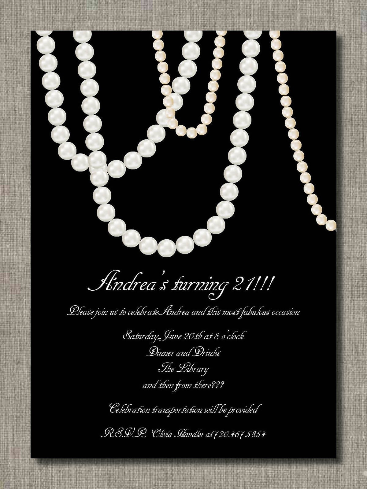 Pretty Necklaces Invite - Set of 24 - by Flair Designery Il_170x135