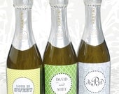 Printable Personalized Mini-Champagne or Wine Bottle Labels by Flair Designery Il_170x135