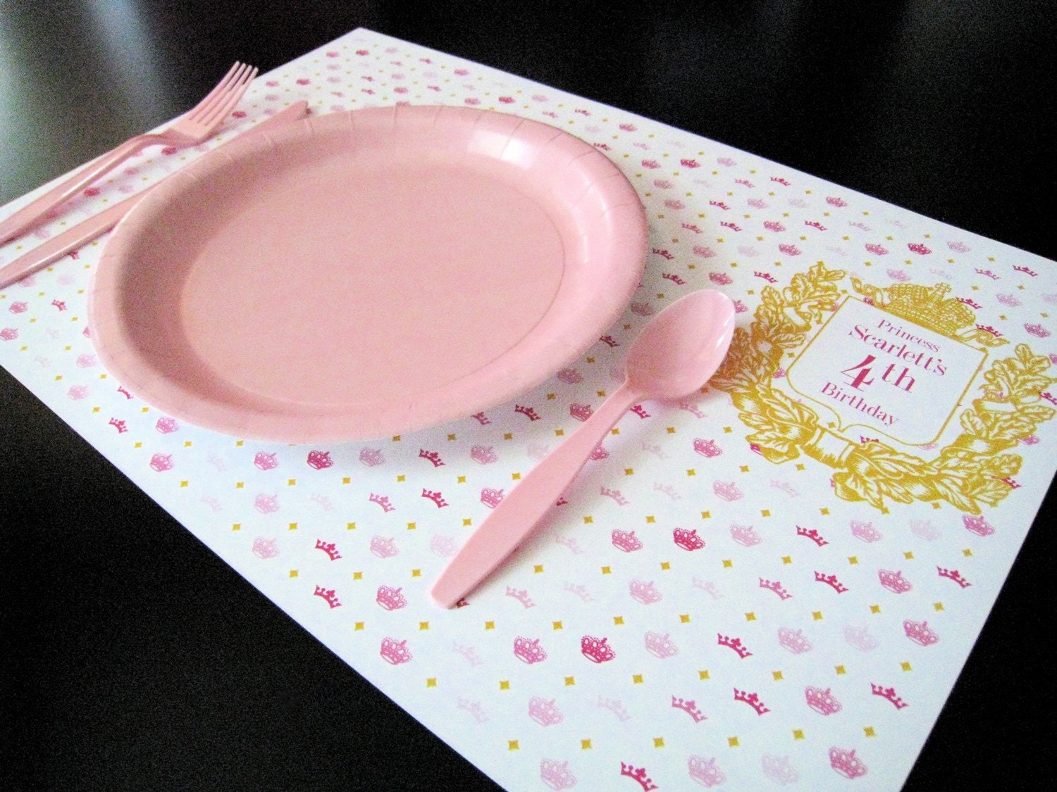Princess Party Custom Place Mats - Set of 10 Il_570xn