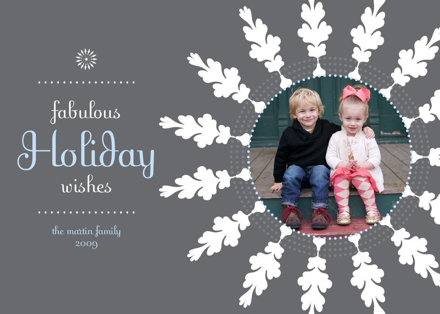 Holiday Photo Card - Set of 25 Photo Cards - Really Fancy Snowflake by Flair Designery Il_570xn