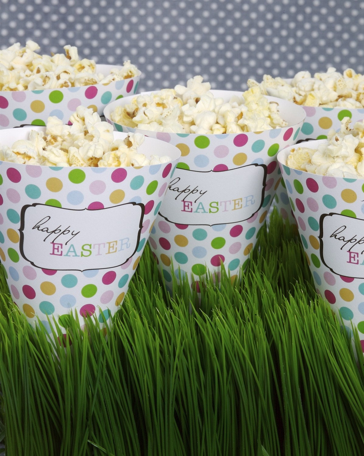 Printable Easter Polka Dotted Party Treat Cone by Flair Designery Il_570xn