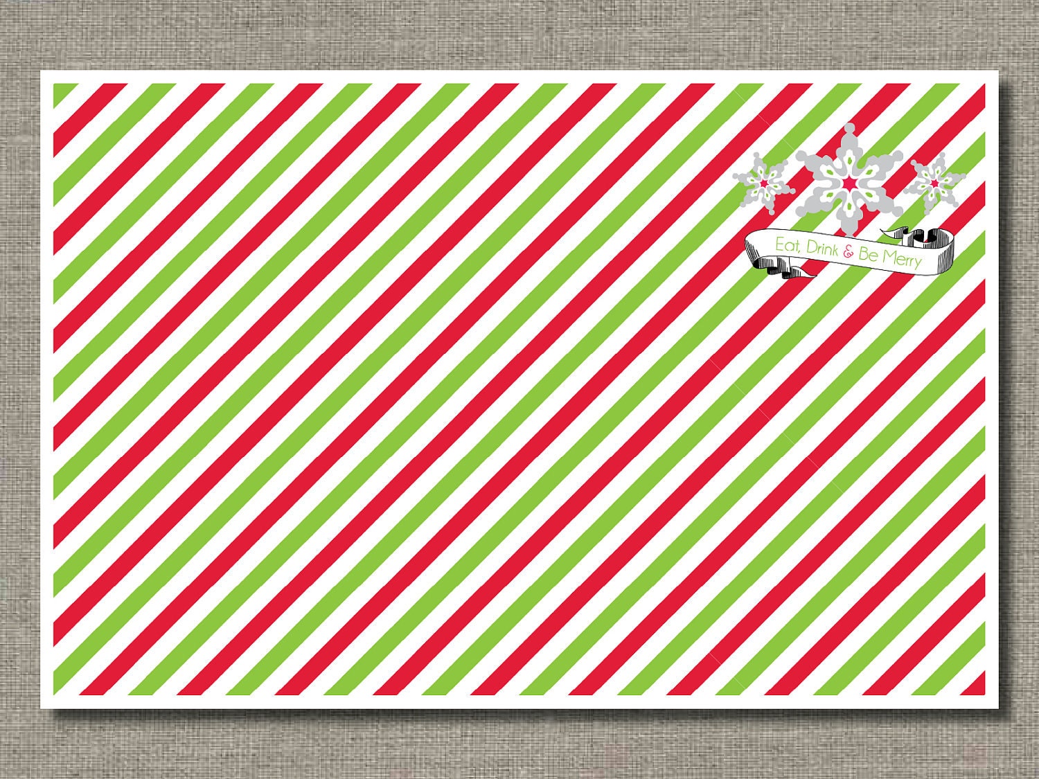 Holiday Placemat - PRINTABLE - Holiday Mod by Flair Designery Il_570xn