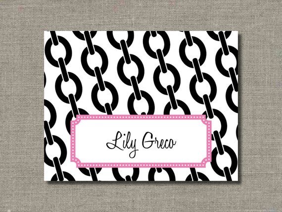 Pretty Chains Folded Note Cards - Set of 12 - by Flair Designery Il_570xn