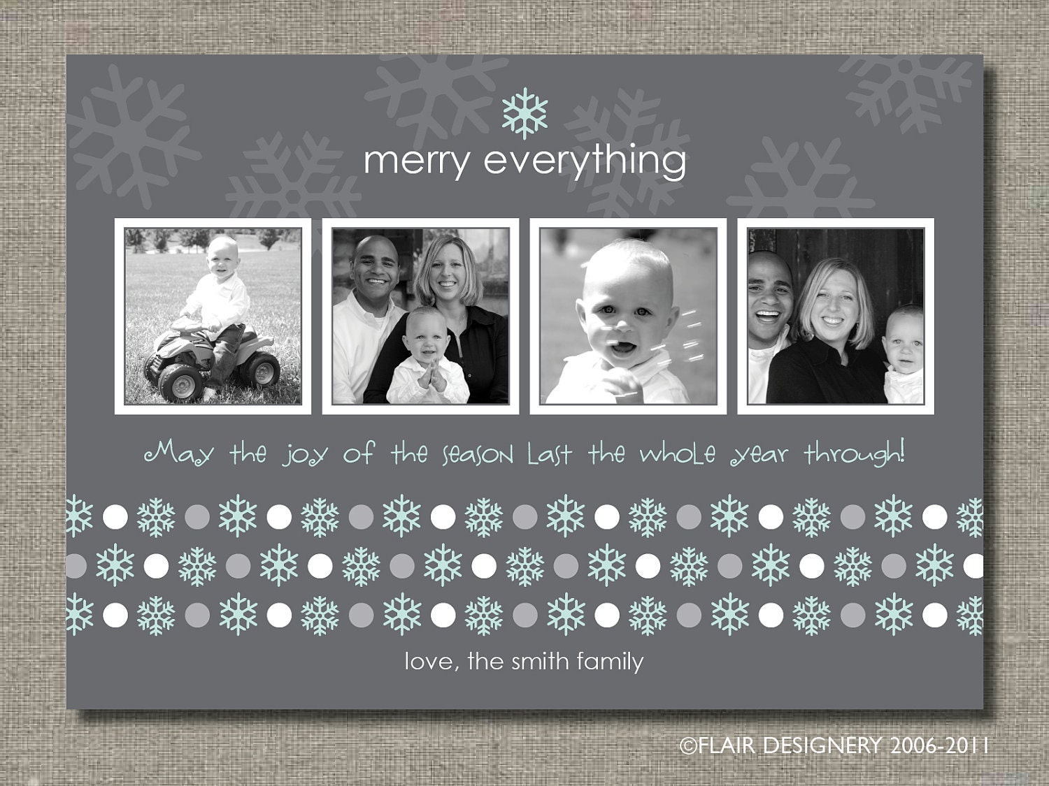 Holiday Photo Card - PRINTABLE - Merry Mints by Flair Designery Il_570xn