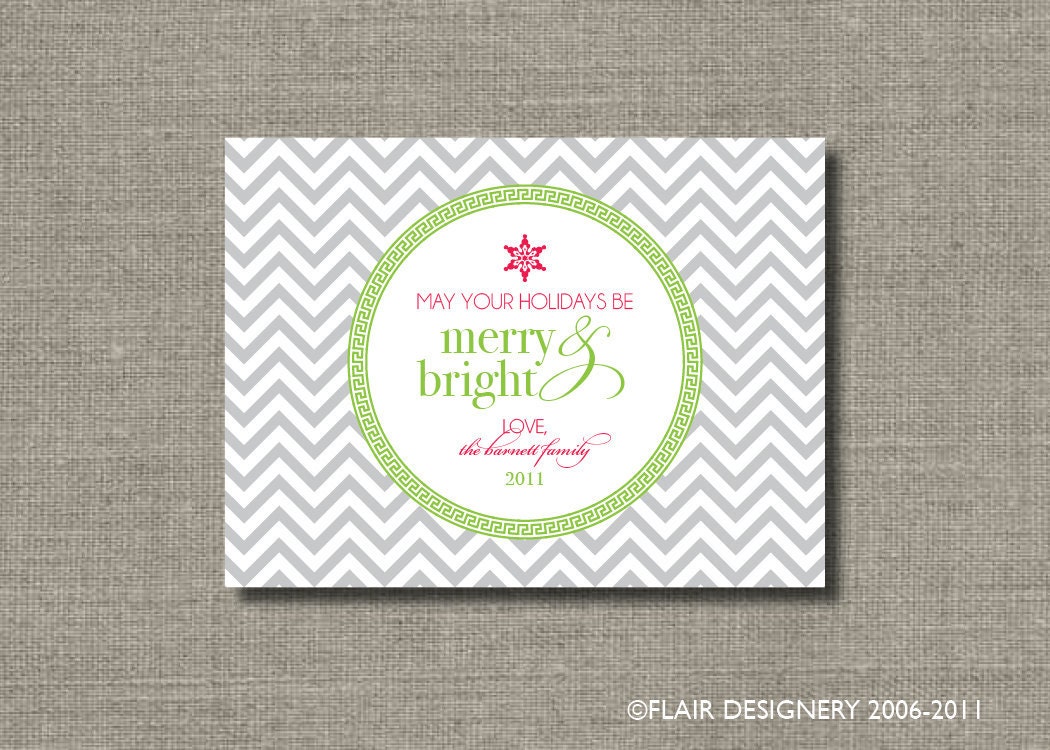 Holiday Sticker or Gift Tag - Set of 24 - Personalized Beautiful Patterned by Flair Designery Il_570xn
