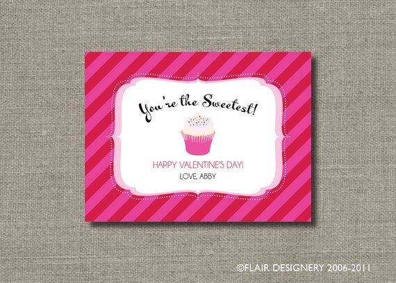 Sweetest Valentine Sticker or Gift Tag - Set of 25 by Flair Designery Il_570xn
