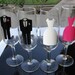 Bride and Bridesmaids Glasses/Bridal Party - 6 Vinyl Decals - GLASSES NOT INCLUDED - Wedding Gown - Bridesmaids - Maid of Honor
