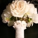 FLOUNCE Cream Crushed Silk and Beaded Bouquet Wrap SALE