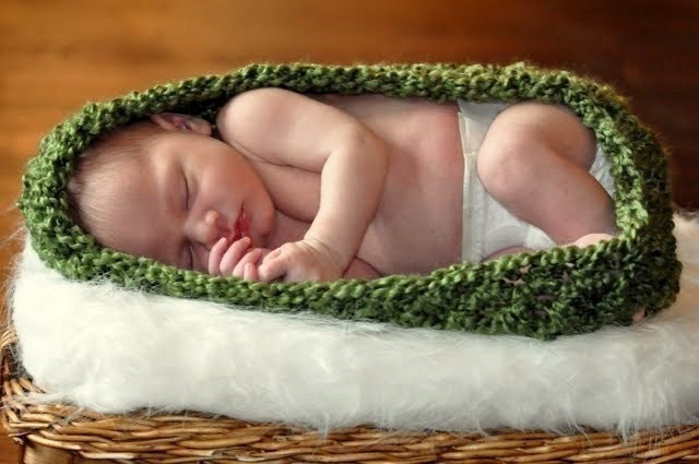 Sweet Pea Green Baby Bowl Newborn Egg