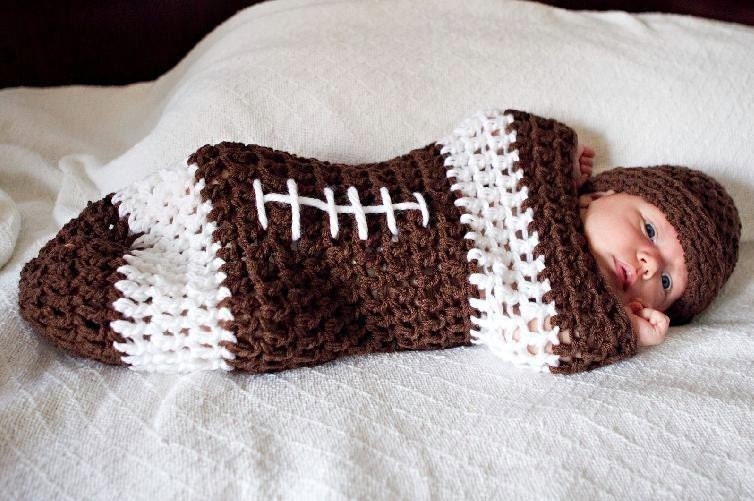 Baby NFL Football Cocoon Hat Set