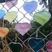 Stained Glass Heart Suncatchers Valentines Ornaments Decoration